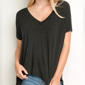 Brandy Melville oversized gray tee